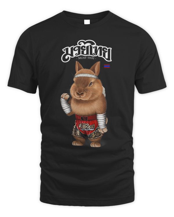 Dwarf Rabbit as Muay Thai Kick Boxing Champion