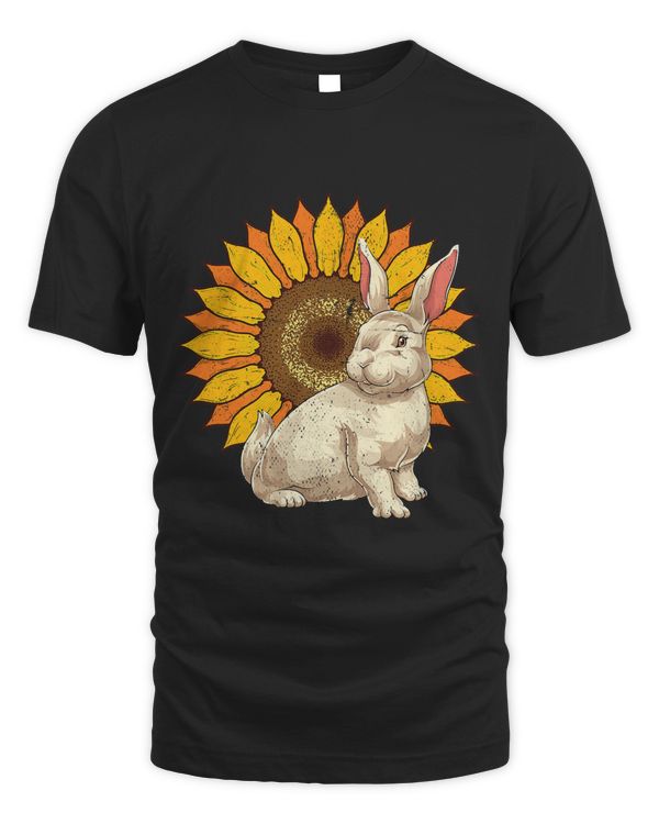 Vintage Sunflower Pet Owner Cute Animal Lover Rabbit Bunny