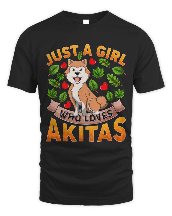 Funny Akita Dog Lover Just A Girl Who Loves Akitas