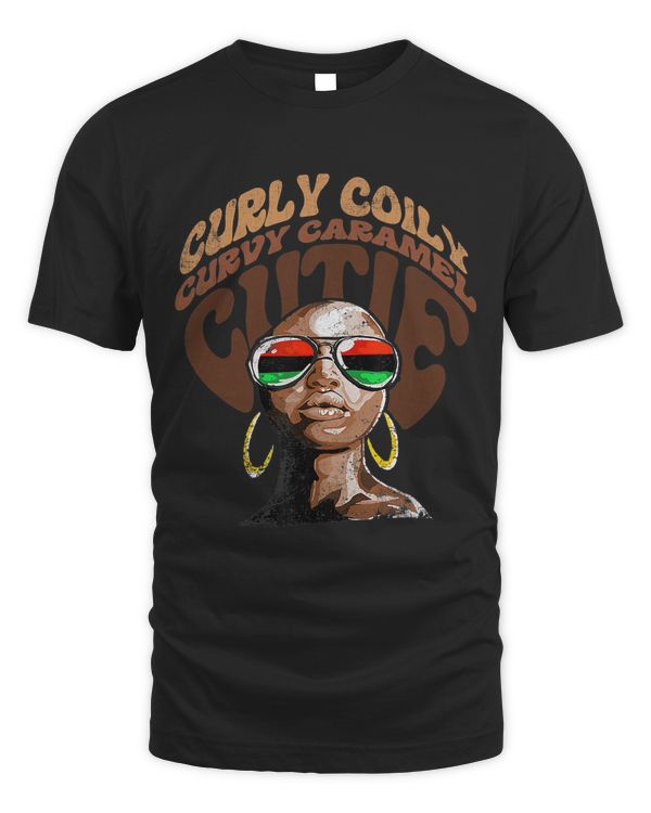 Curly Curvy Caramel Cutie Melanin Women Black History Month
