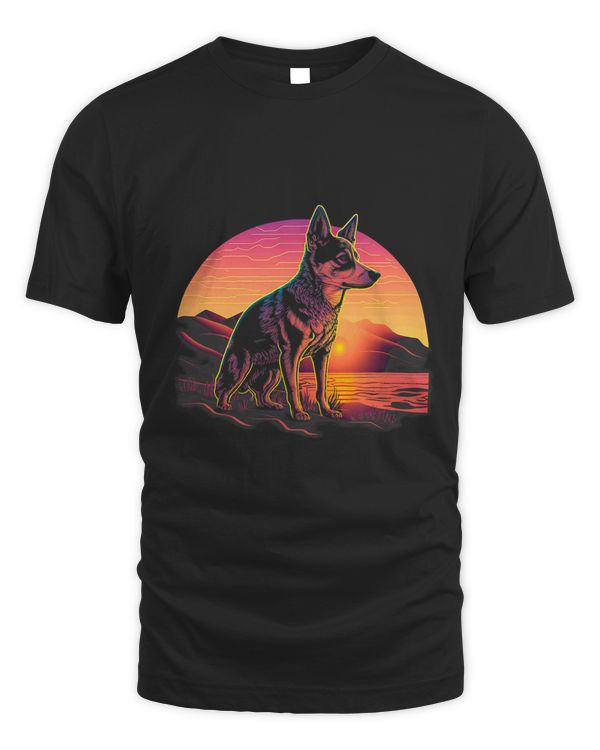 Retro Aesthetic Australian Kelpie dog 62