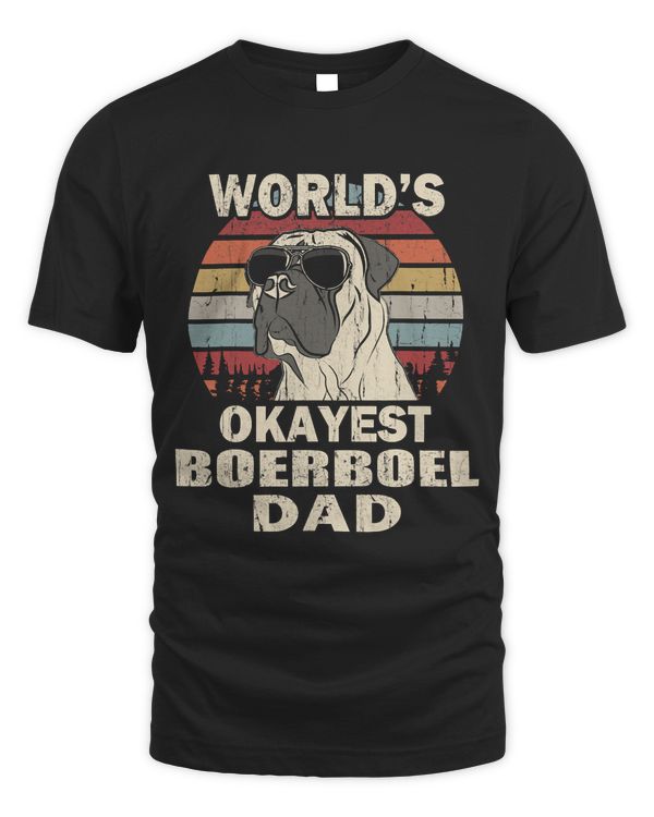 Mens Worlds Okayest Boerboel Dad Vintage Retro 4