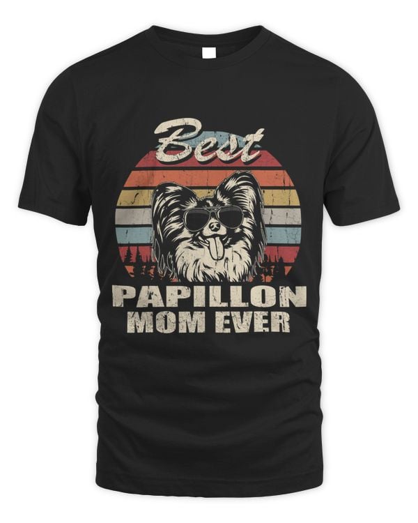 Best Papillon Mom Ever Vintage Retro Dog Mom 208
