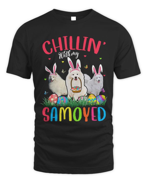 Chillin With My Samoyed Easter Eggs Happy Easter