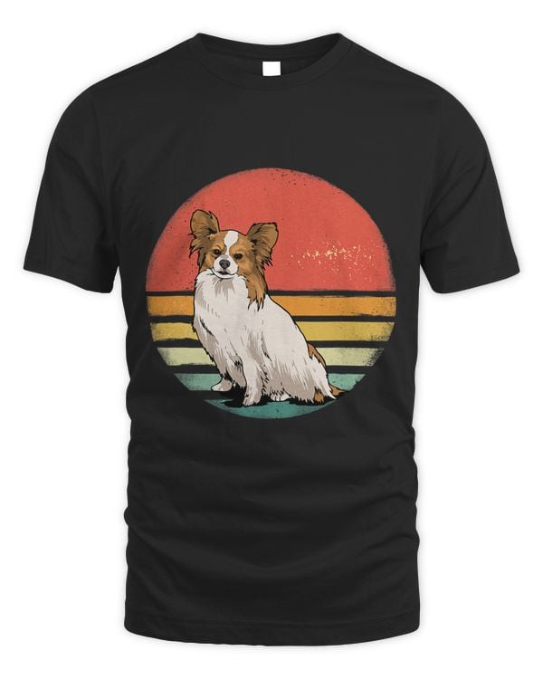 Papillon Dog Lover Retro Vintage 70s Dog Pet 305