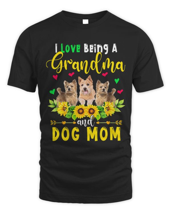 I Love Being A Grandma And Dog Mom Norwich Terrier Sunflower
