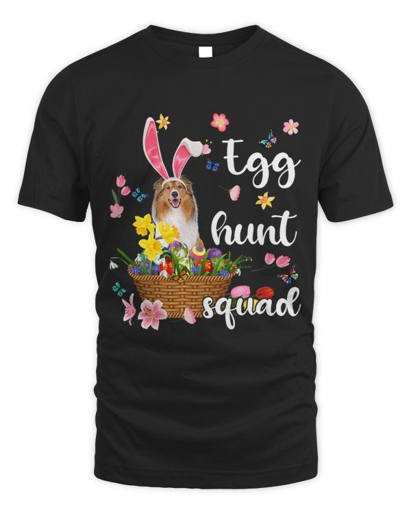 Rough Collie Happy Easter Day Easter Colorful Egg Hunt