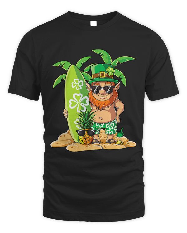 Leprechaun Hawaiian Surfing St Patricks Day Hawaii Men Women