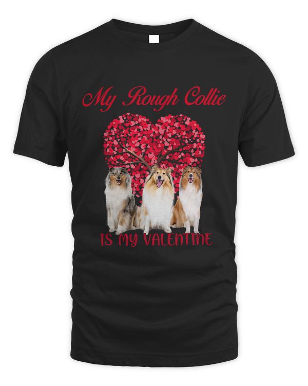 My Rough Collie Is My Valentine Dog Lover Valentines Day 256