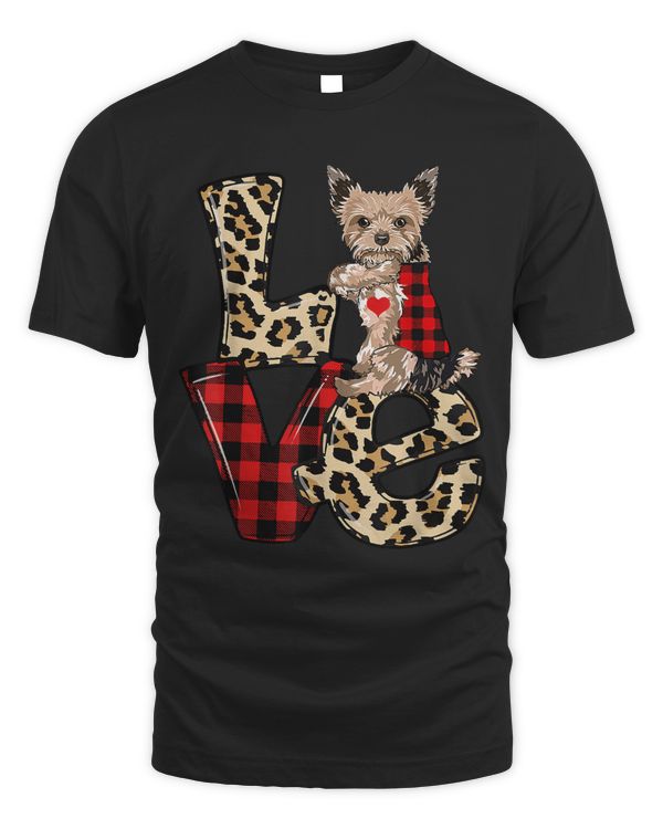 Yorkshire Terrier Love Plaid Happy Valentines Day Dog Lover