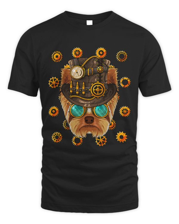 Steampunk Yorkshire Terrier Medieval Victorian Steam Powered