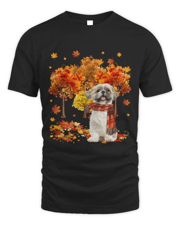 Its Fall Yall Cute Shih Tzu Autumn Tree Fall Leaves 41