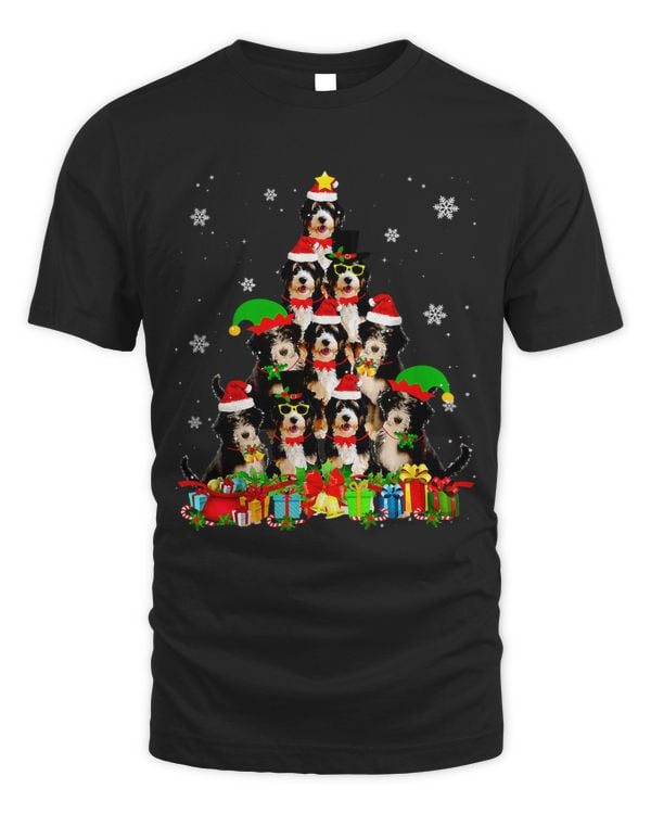 Bernedoodle Christmas Tree Dog Lover Xmas Gifts 109