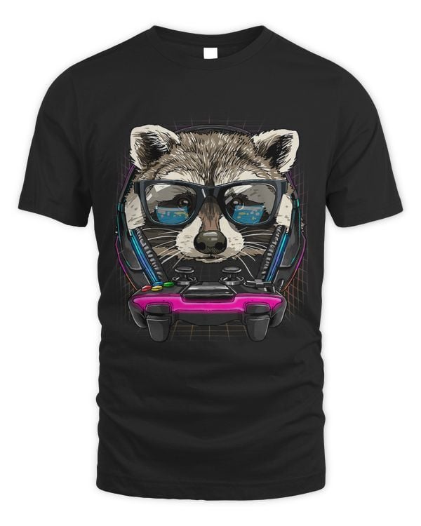 Gaming Raccoon Video Gamer Player Animal Lover 124