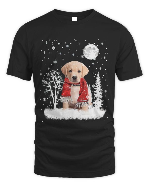 Goldador Under Moonlight Snow Christmas Pajama 303