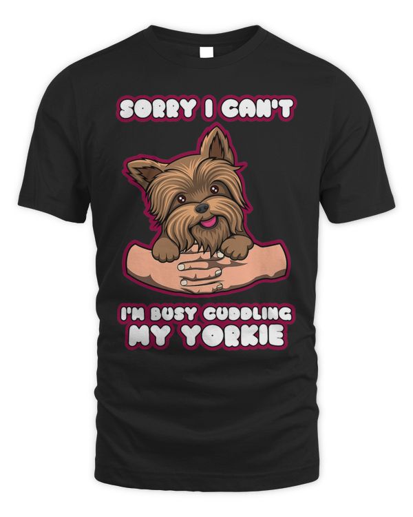 Cuddling My Cute Yorkie Funny Yorkshire Terrier