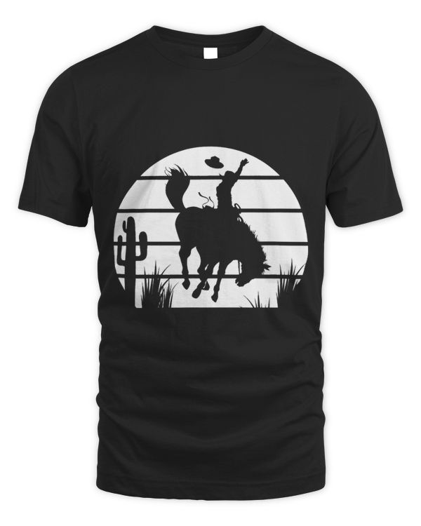 Bronc Rider In The Evening Sunset