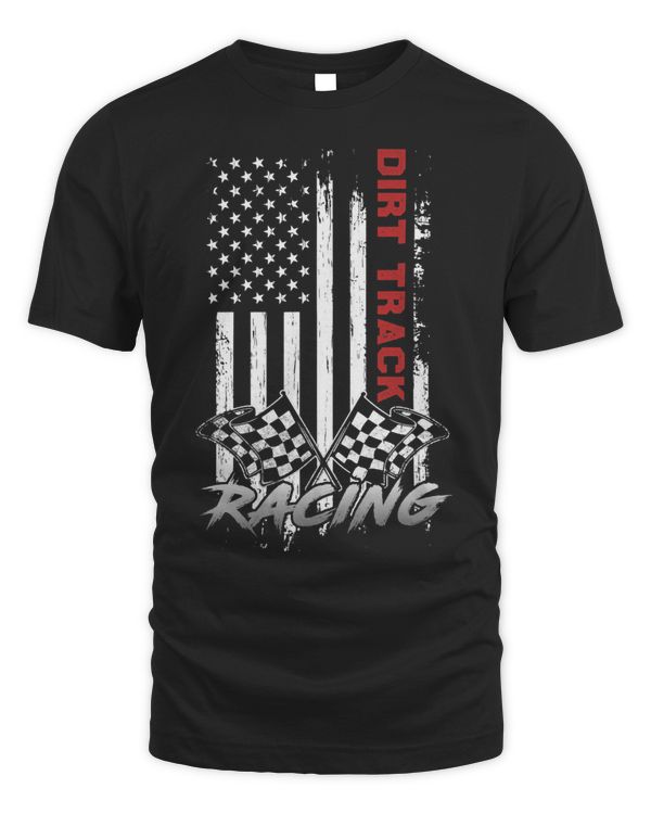 American Flag Dirt Track Racing Car Bike Driver Racer Gifts 3