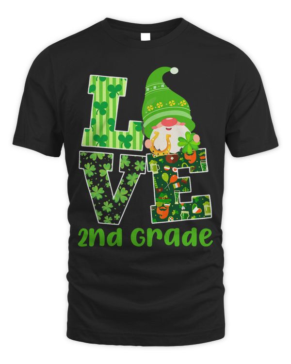 Love Gnomes Shamrock 2nd Grade Teachers St Patricks Day