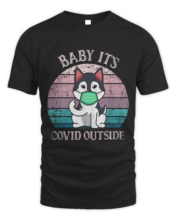 Baby Its C.o.v.i.d Outside Santa Cute Merry Christmas Dog