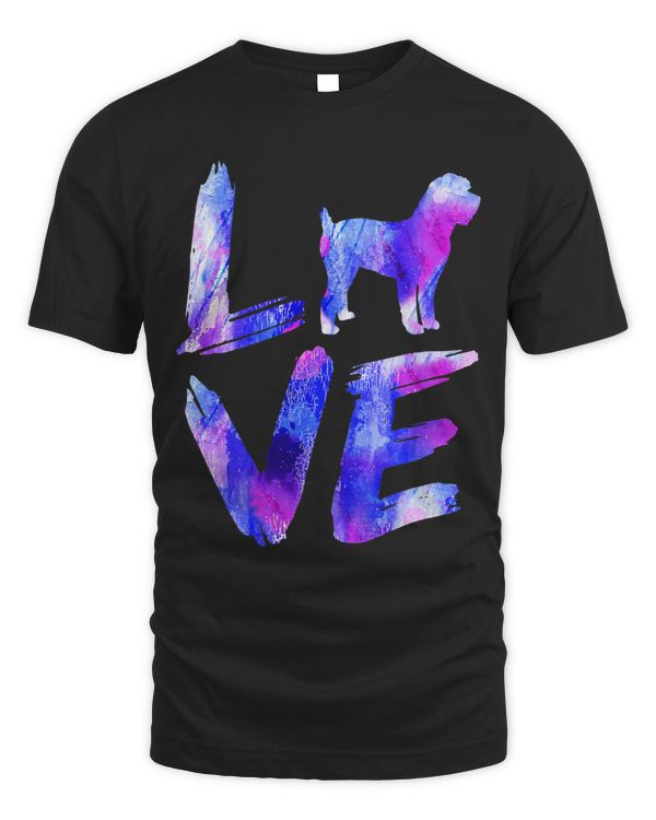 Love Schnoodle Watercolor Blue Dog Mom Dad
