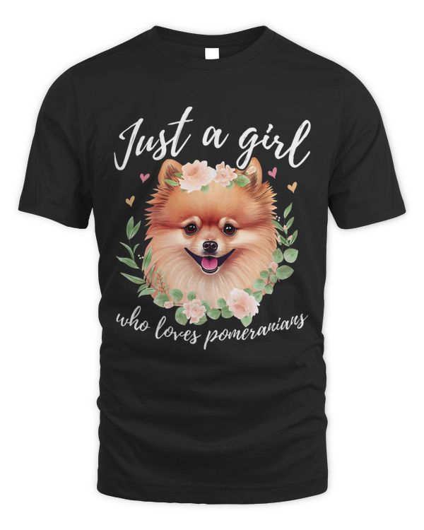 Just A Girl Who Loves Pomeranians Funny Pomeranian Owner