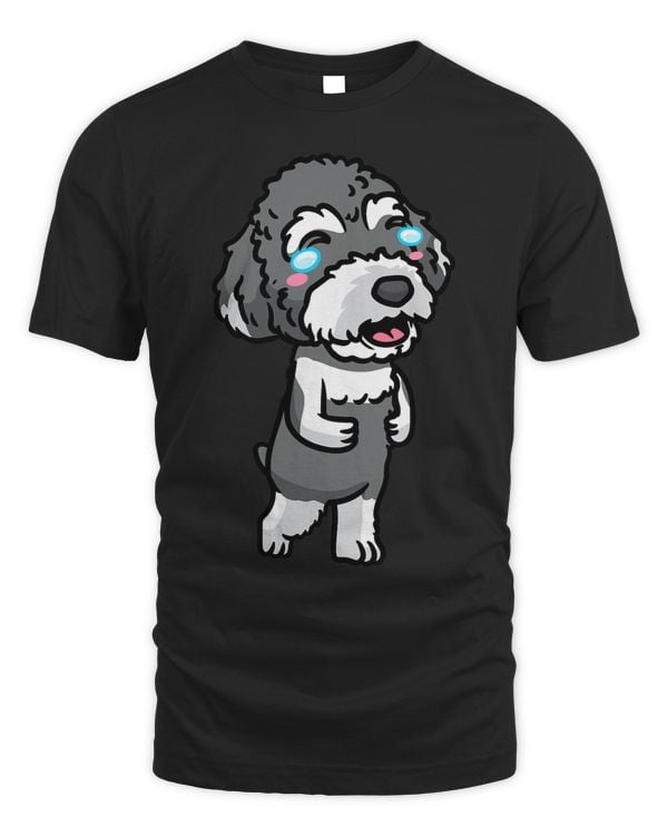Kawaii Schnoodle Dog Laughing Emoticon