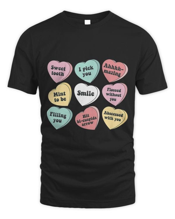 Conversation Hearts Groovy Valentines Day Funny Dentist