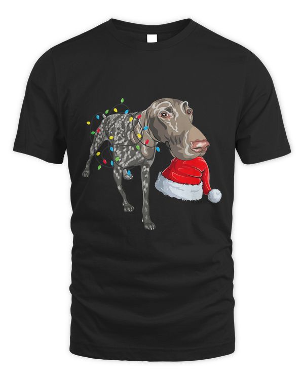 German Shorthaired Pointer Lights Christmas GSP Dog Lover