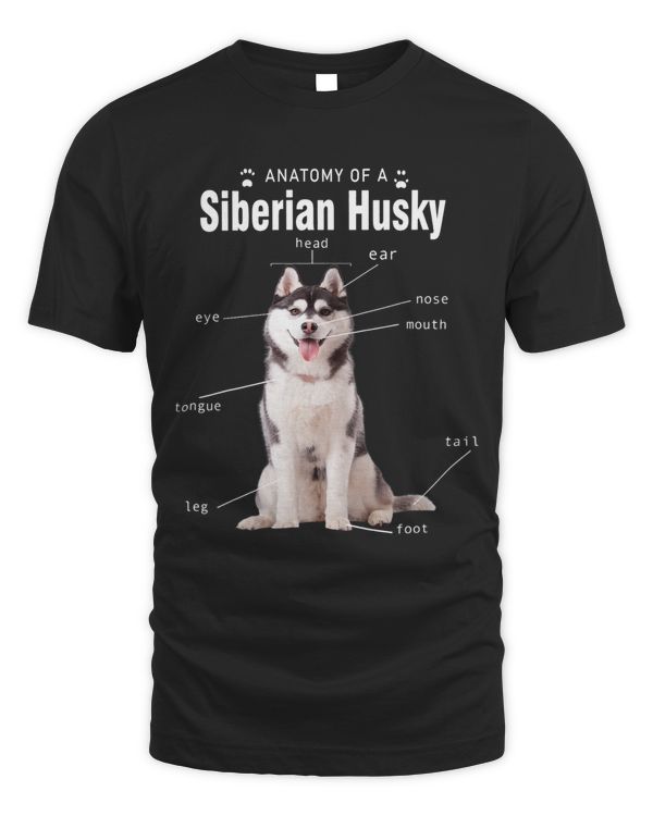 Funny Anatomy Siberian Husky Dog Lover