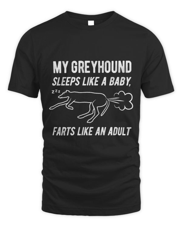 Funny Greyhound Joke Gift Farting Sleeping Pet Dog Owner