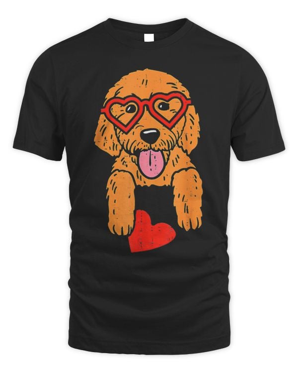 Goldendoodle Heart Pocket Cute Valentines Day Dog Lover