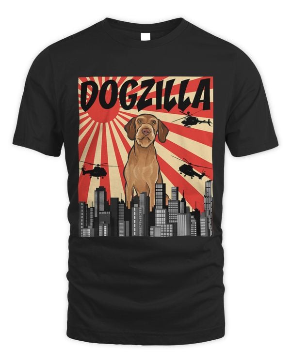 Funny Retro Japanese Dogzilla Wirehaired Vizsla
