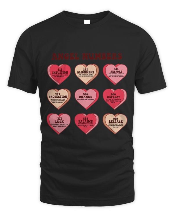 Angel Number Chart Retro Cute Heart Happy Valentines Day
