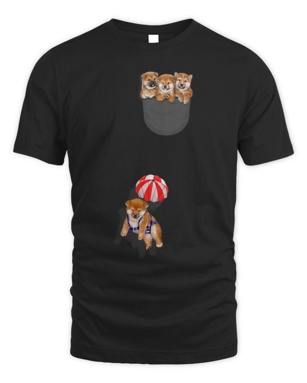 Cute Pocket Shiba Inu Puppy Parachute Japan Dog