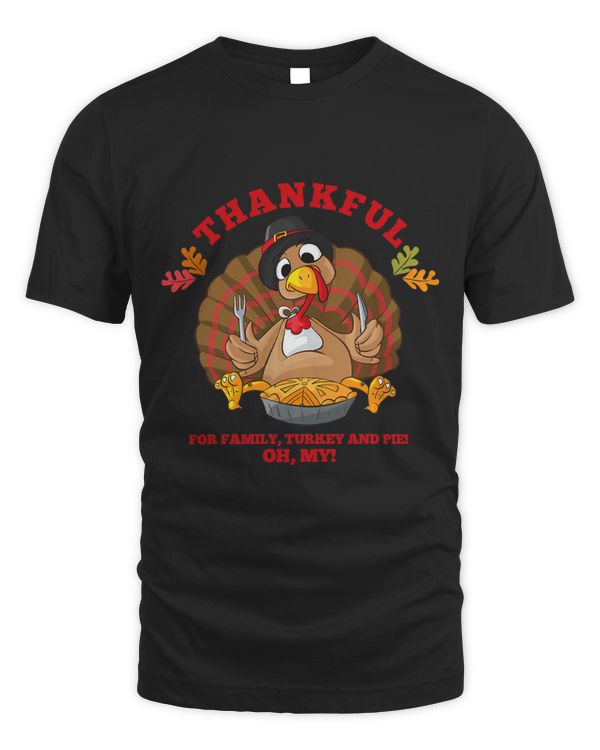 Funny Thankful Turkey Thanksgiving Pumpkin Pie