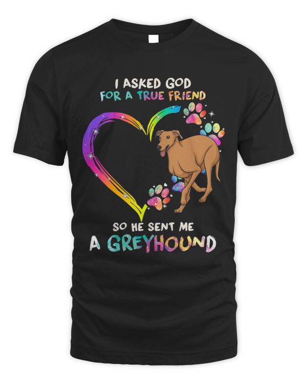 Greyhound Is My Best Friend Tie Dye Heart Dog Lover