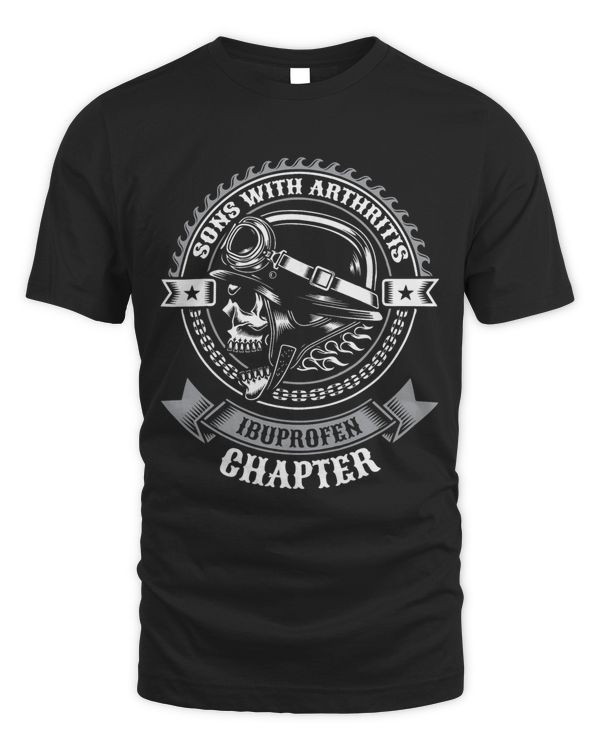 Mens SONS WITH ARTHRITIS Humorous Motorcycle Funny Weekend Riders