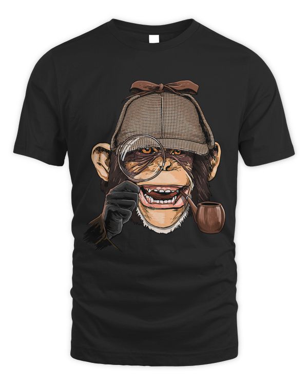 Chimpanzee Detective Great Ape Chimp Primate Animal Lover 103