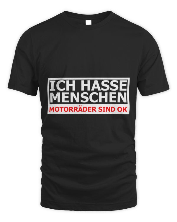 Ich hasse Menschen Motorcycle Saying