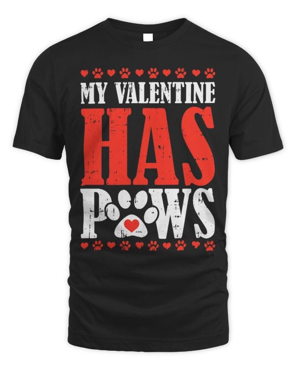 My Valentine Has Paws Valentines Day Funny Dog Puppy Lover