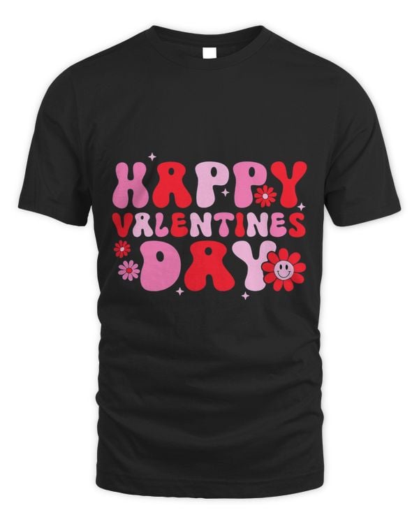 Retro Groovy Happy Valentines Day Matching Couples