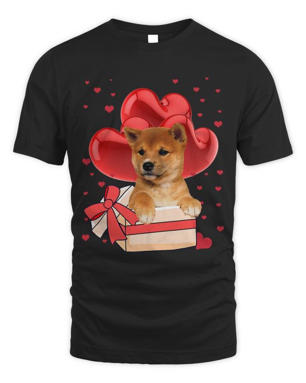 Cute Love Hearts Akita Dog Valentines Puppy Lover
