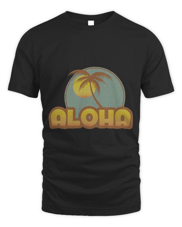 Retro Hawaii Tee Vintage Aloha Sunset Beach