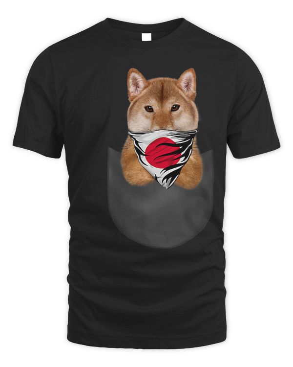 Shiba Inu in Japanese Hinomaru Bandana Pocket Dog