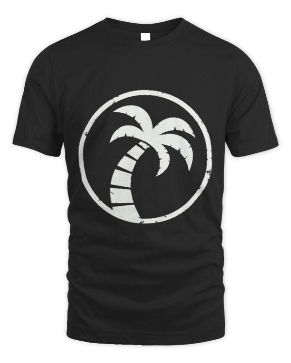 Good Vibes Beach Palm Tree and surfing van So Beach Please