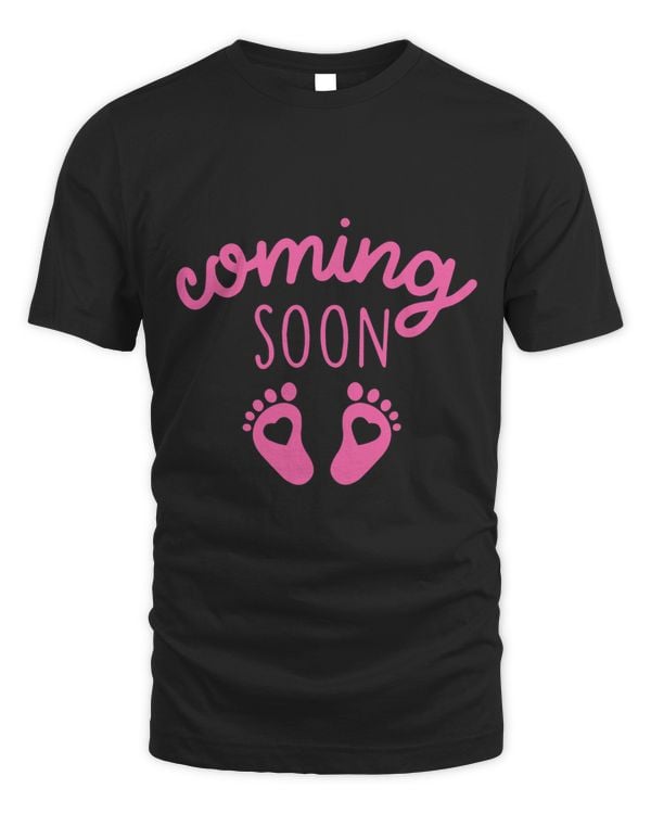 Baby Girl Coming Soon Pink with baby footprint