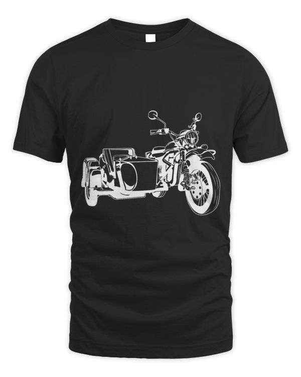 Sidecar Motorcycle Vintage 3 Wheel Motorbike Tee