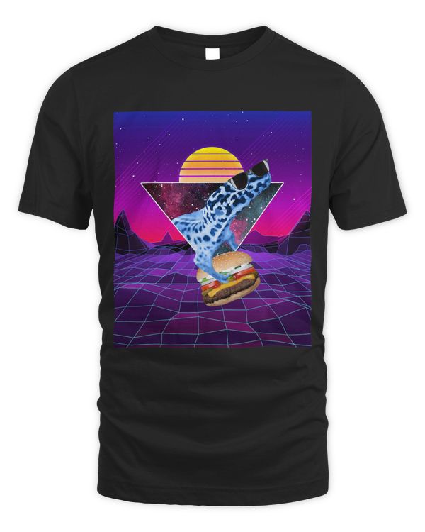 Synthwave Leopard Gecko Aesthetic Burger