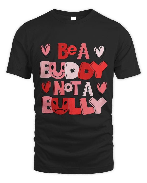 Be A Buddy Not a Bully Anti Bullying Day Pink Tee Retro